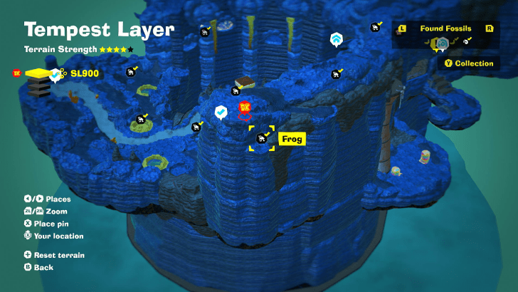 Frog 8 Fossil Map Location