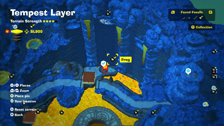 Frog 15 Fossil Map Location