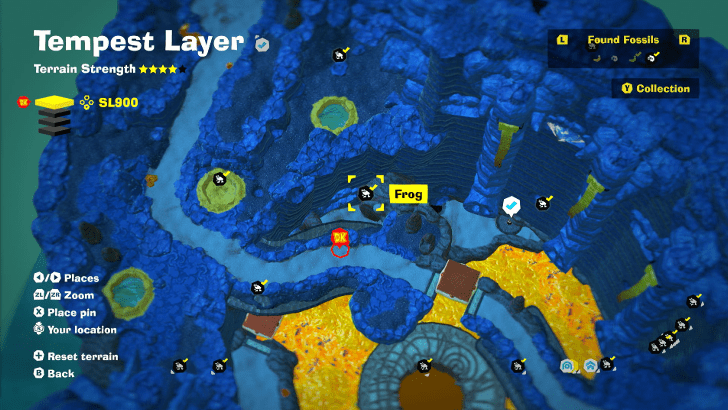 Frog 16 Fossil Map Location