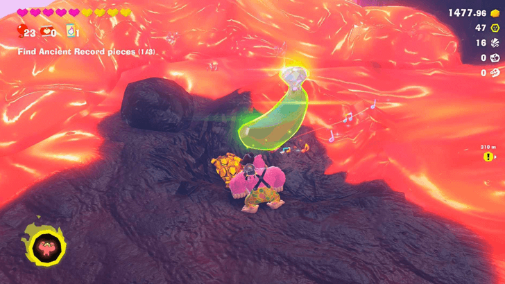 Smothered in Chocolava Banandium Gem Overworld Location