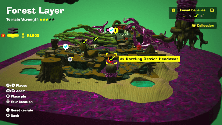 Dazzling Ostrich Headwear Banandium Gem Map Location