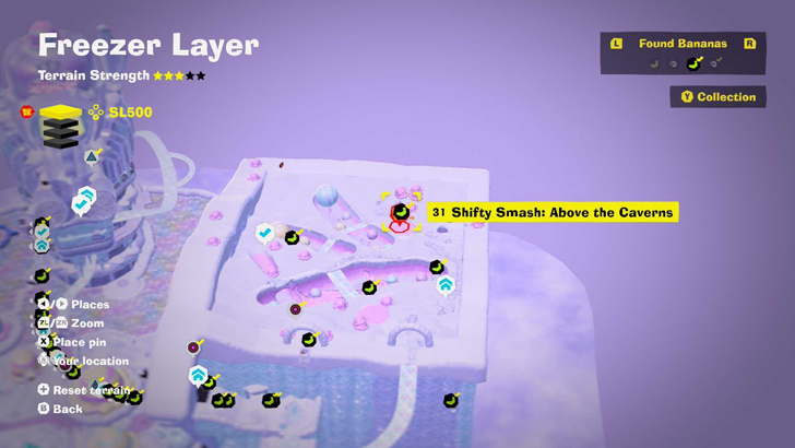 Shifty Smash Above the Caverns Banandium Gem Map Location