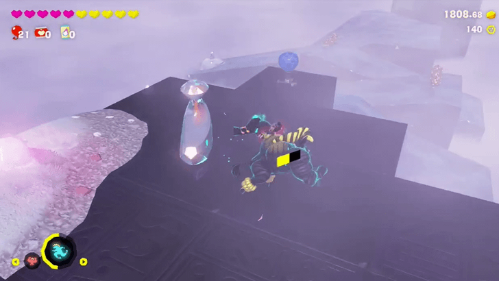 Traversing the Massive Iceberg Banandium Gem Overworld Location