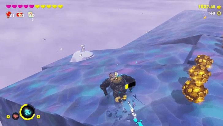 Edge of the Massive Iceberg Banandium Gem Overworld Location