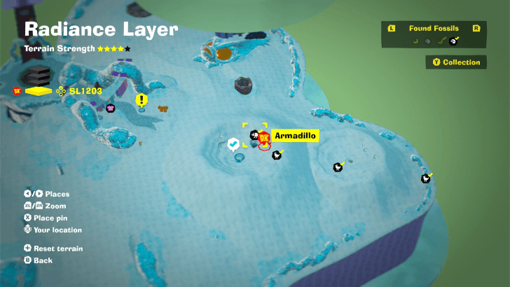 Armadillo 4 Fossil Map Location