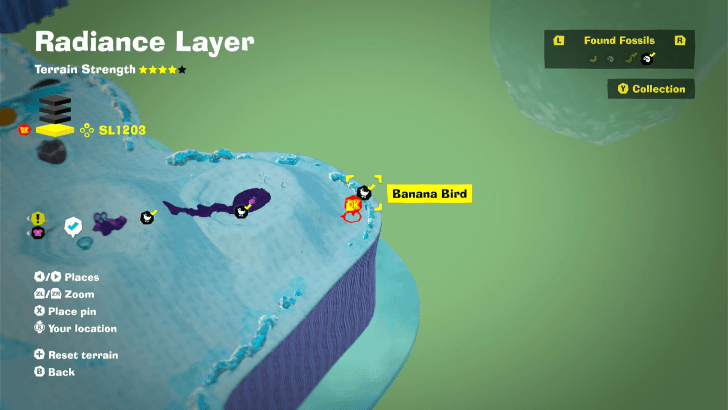 Banana Bird 38 Fossil Map Location