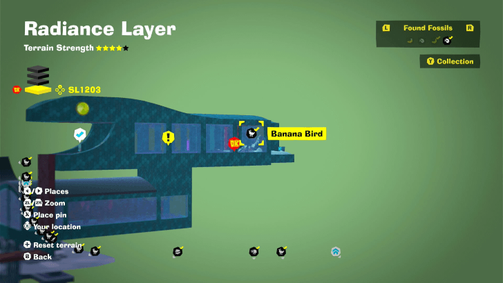 Banana Bird 53 Fossil Map Location