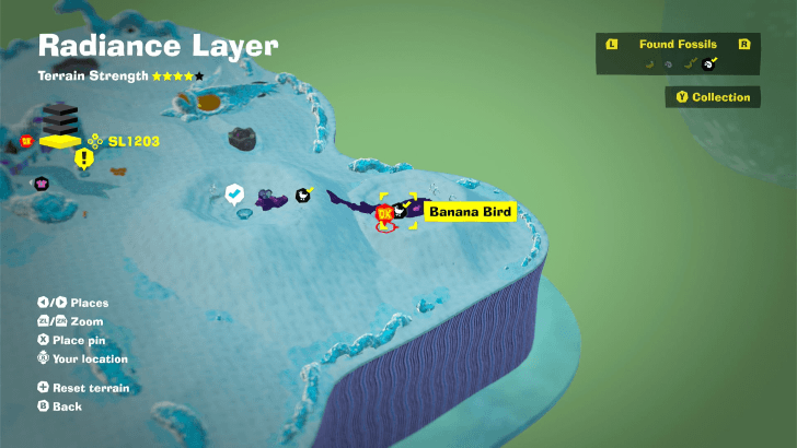 Banana Bird 37 Fossil Map Location