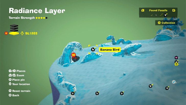 Banana Bird 40 Fossil Map Location