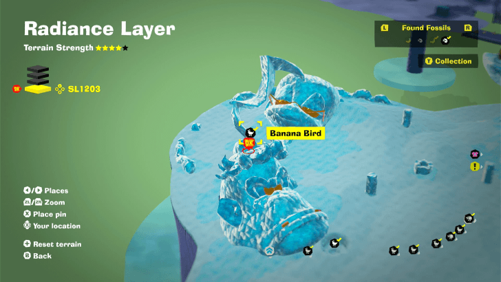 Banana Bird 42 Fossil Map Location