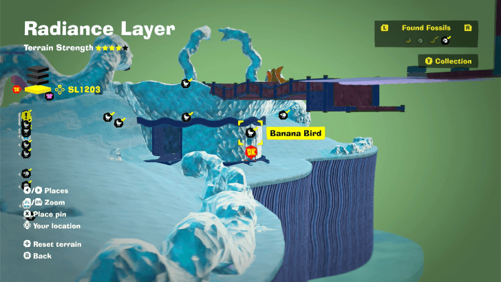 Banana Bird 49 Fossil Map Location