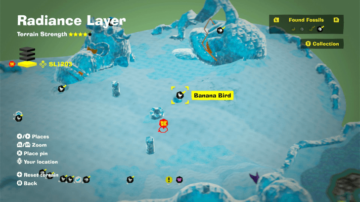 Banana Bird 43 Fossil Map Location