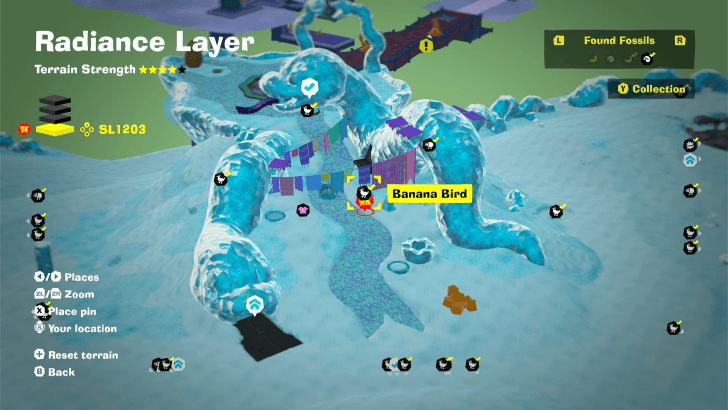 Banana Bird 52 Fossil Map Location