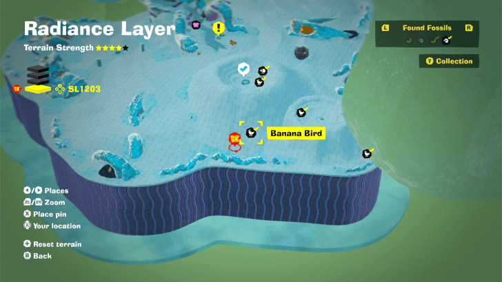 Banana Bird 39 Fossil Map Location