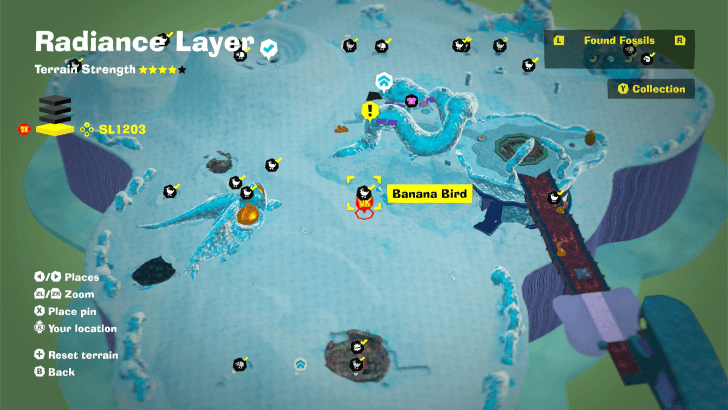 Banana Bird 50 Fossil Map Location