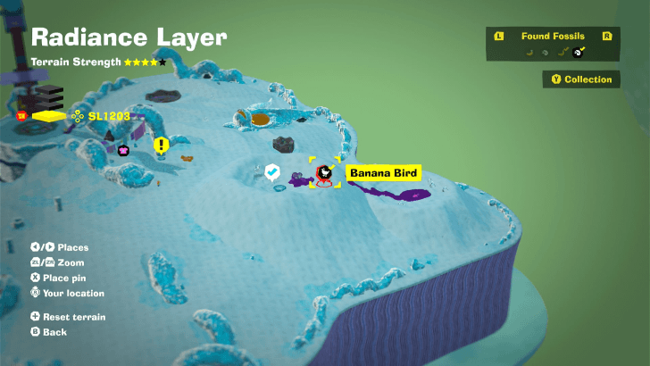 Banana Bird 36 Fossil Map Location