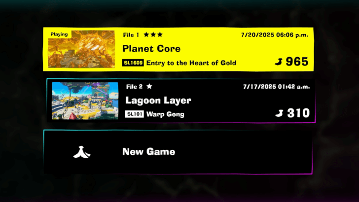 Three Stars in Save File