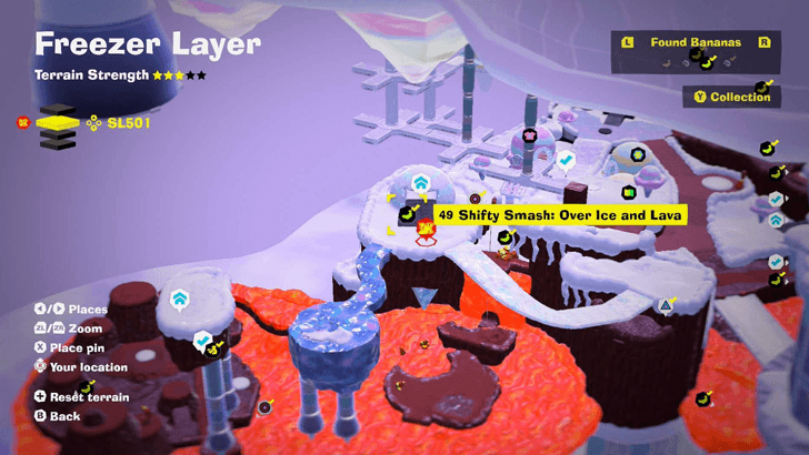 Shifty Smash Over Ice and Lava Banandium Gem Map Location