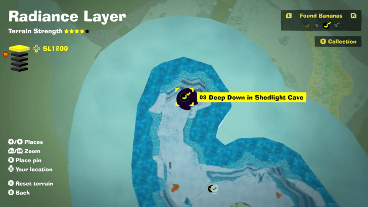 Deep Down in Shedlight Cave Banandium Gem Map Location