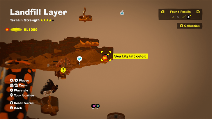 Sea Lily (alt color) 1 Fossil Map Location