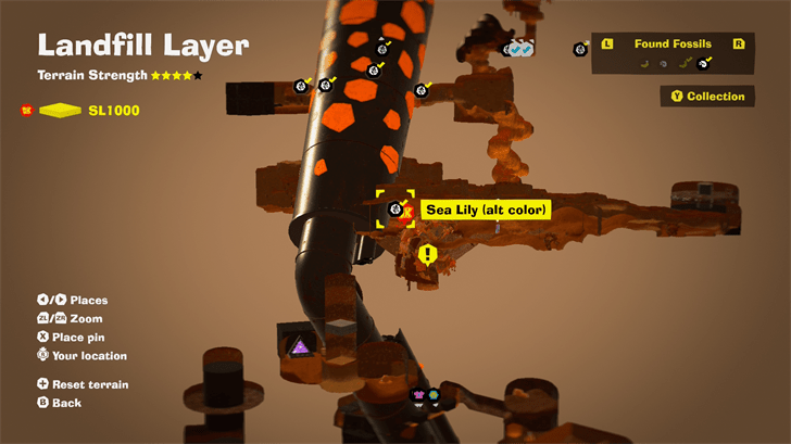 Sea Lily (alt color) 8 Fossil Map Location