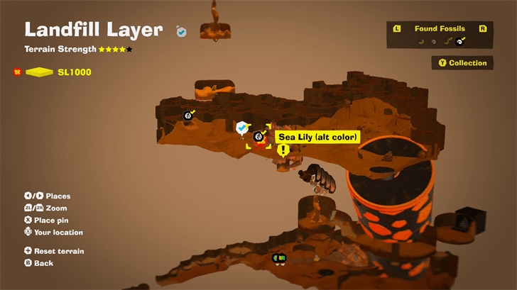 Sea Lily (alt color) 2 Fossil Map Location