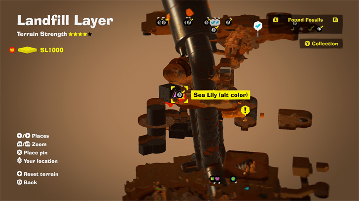 Sea Lily (alt color) 12 Fossil Map Location