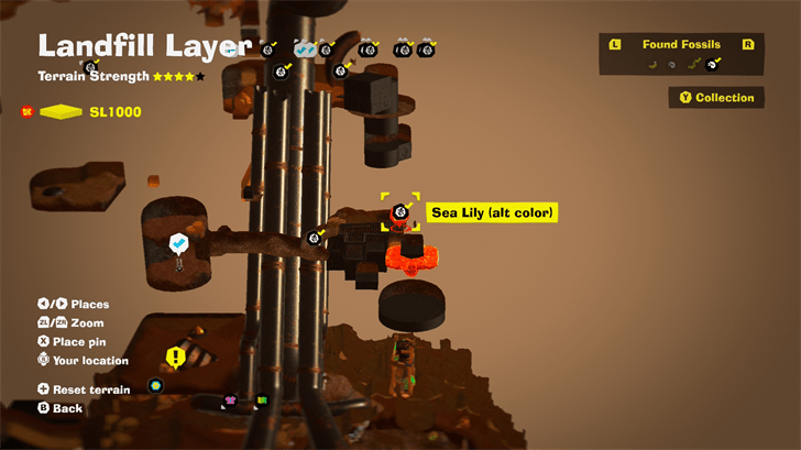 Sea Lily (alt color) 16 Fossil Map Location