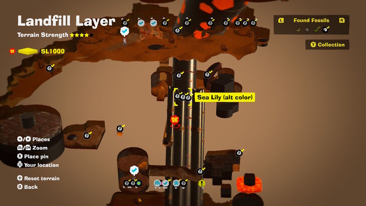 Sea Lily (alt color) 26 Fossil Map Location