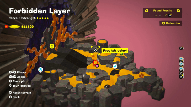 Frog (Alt Color) 16 Fossil Map Location