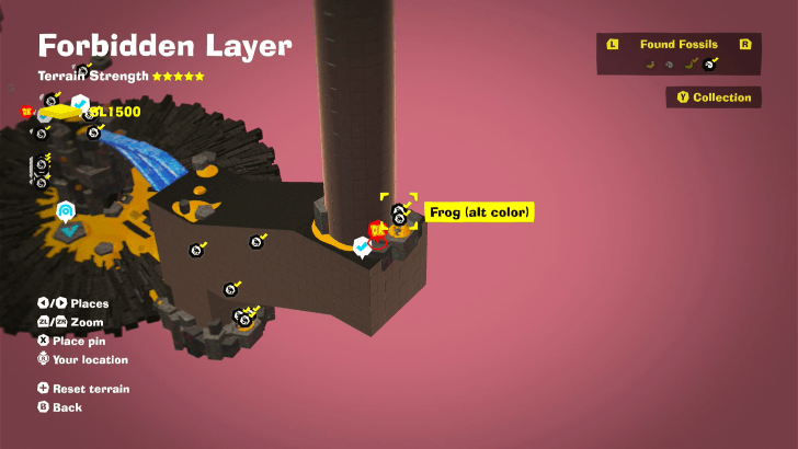 Frog (Alt Color) 19 Fossil Map Location