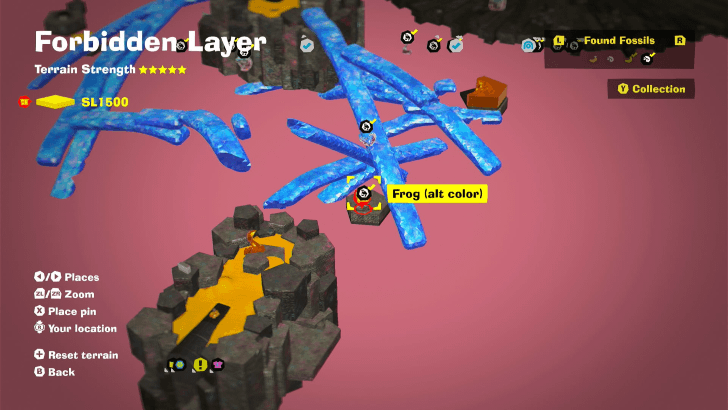 Frog (Alt Color) 13 Fossil Map Location