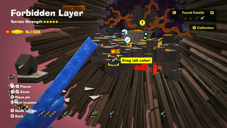 Frog (Alt Color) 25 Fossil Map Location