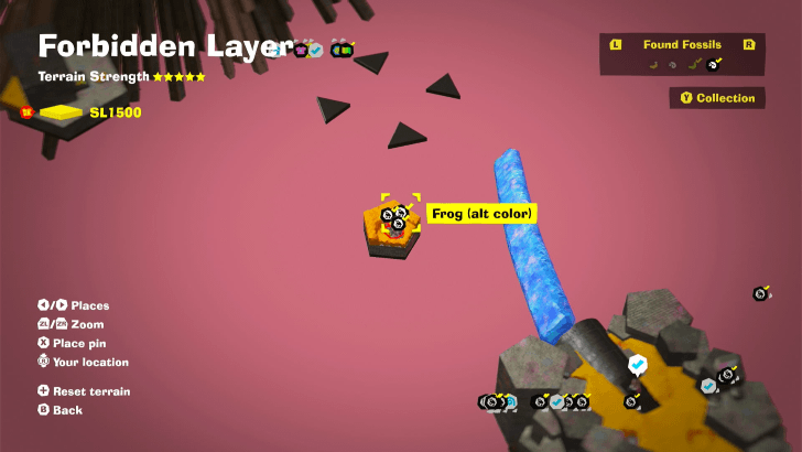 Frog (Alt Color) 22 Fossil Map Location