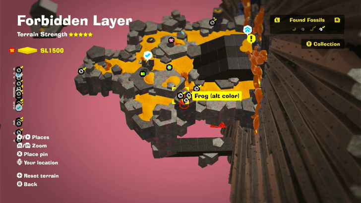 Frog (Alt Color) 27 Fossil Map Location