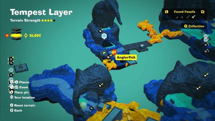 Anglerfish 8 Fossil Map Location