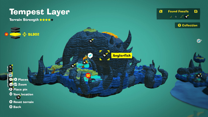 Anglerfish 9 Fossil Map Location