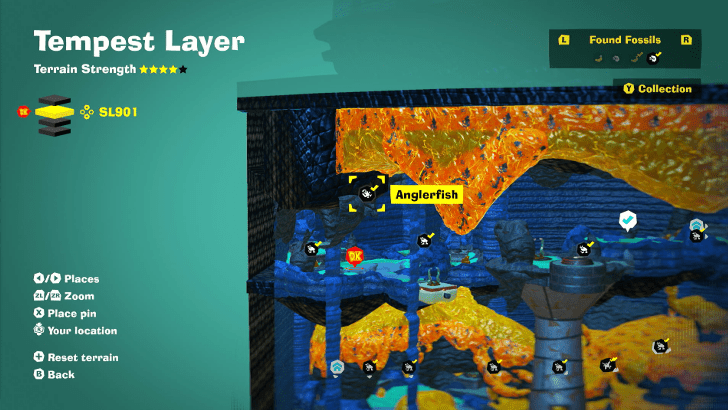 Anglerfish 6 Fossil Map Location