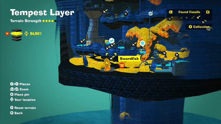 Swordfish 1 Fossil Map Location