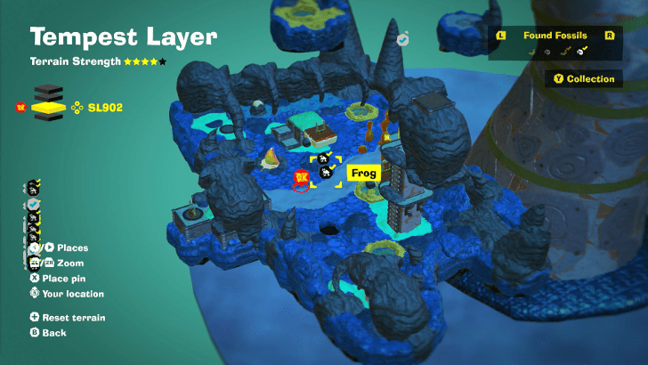 Frog 55 Fossil Map Location