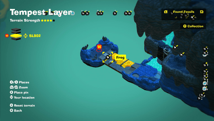 Frog 61 Fossil Map Location