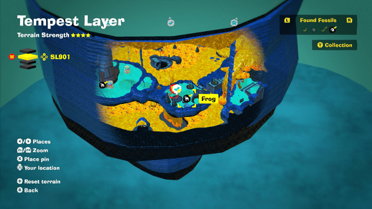 Frog 21 Fossil Map Location