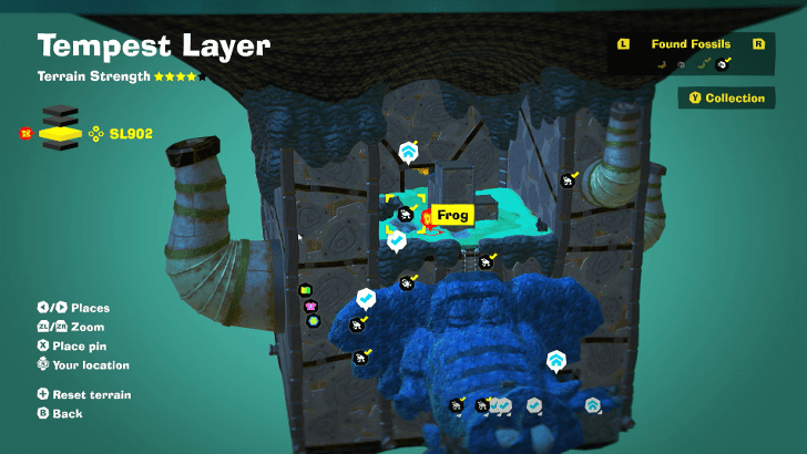 Frog 35 Fossil Map Location