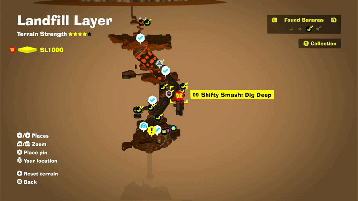 Shifty Smash Dig Deep Banandium Gem Map Location