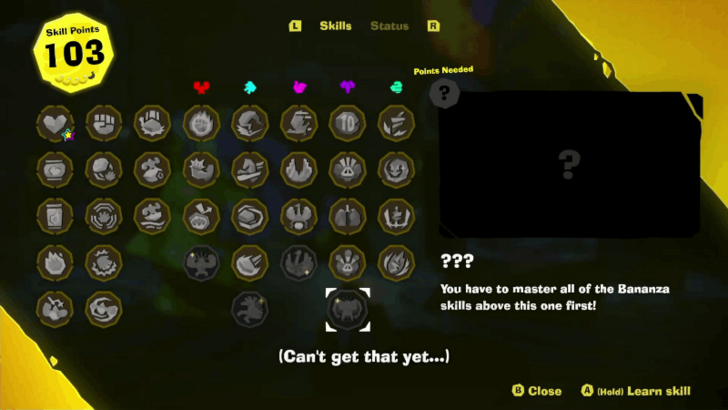 Unlock All Bananza Skills as Prerequisite