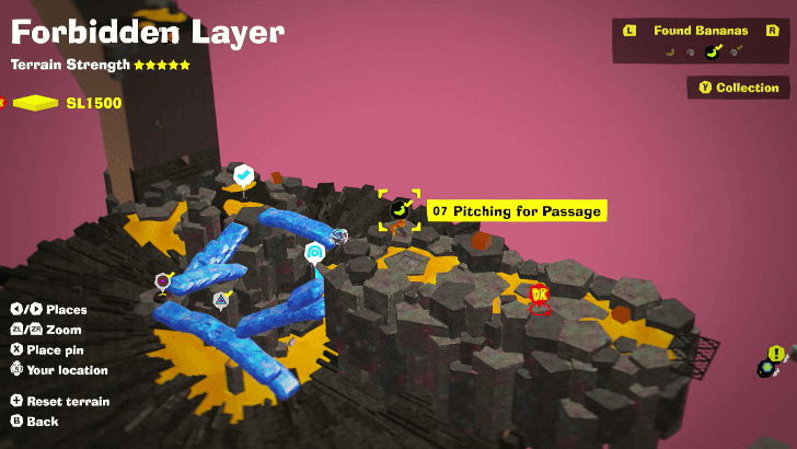 Pitching for Passage Banandium Gem Map Location