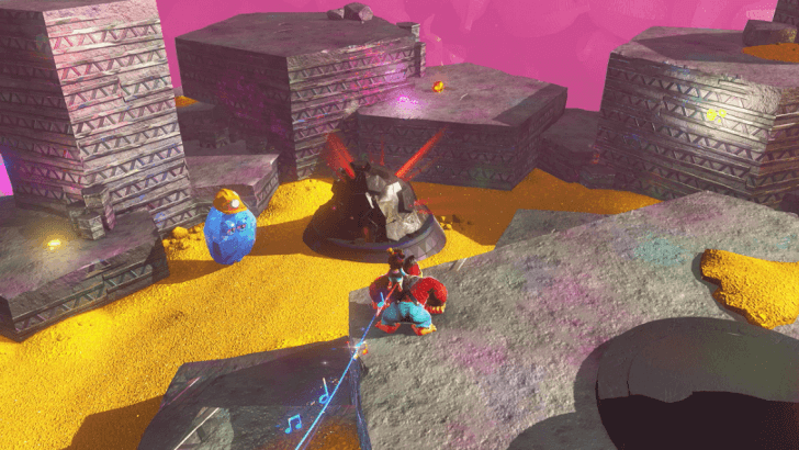 Battle Shuffling Walls Banandium Gem Overworld Location