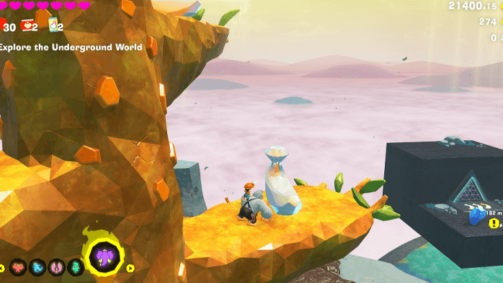 The Hilltop Growtone Banandium Gem Overworld Location