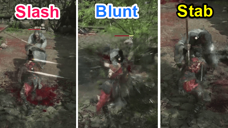 Slash Stab and Blunt Effects