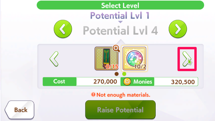 Potential Level Step 5 - Extra